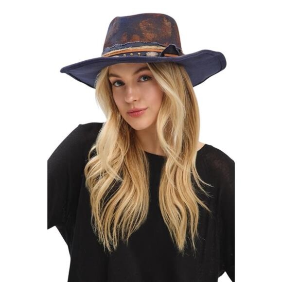 Distress Vintage Shapable Fedora Cowboy Hat main image 7